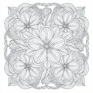 Abstrakt Blåsippa-mönster för meditation