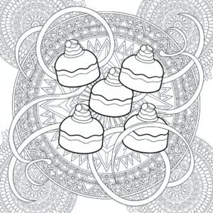 Abstrakt semmel-mönster för meditation