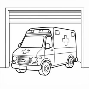 Ambulans i garage
