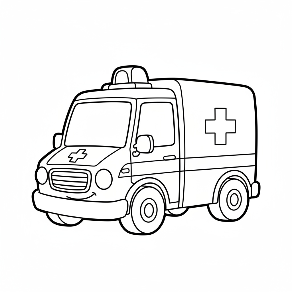 Ambulans med kors på sidan