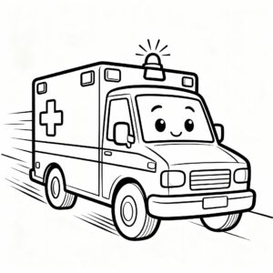 Ambulans med sirener påslagna