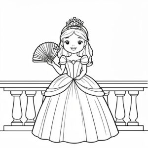 Bal målarbild: prinsessa i palatset