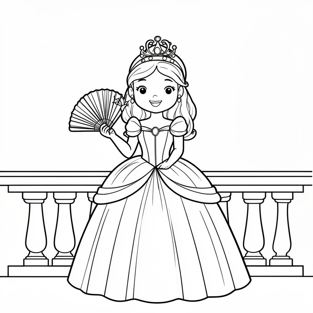 Bal målarbild: prinsessa i palatset