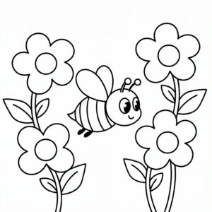 Bi som flyger målarbild