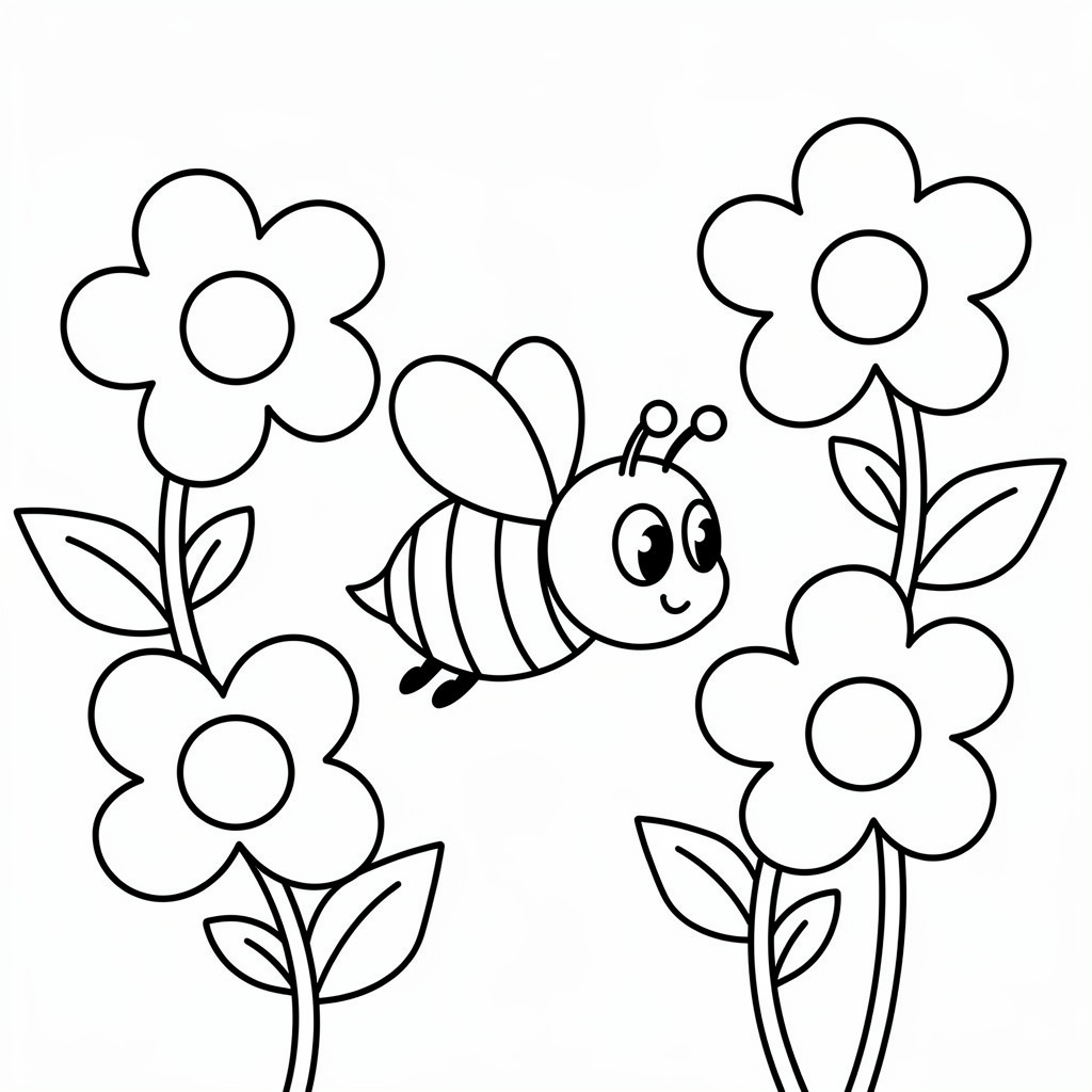 Bi som flyger målarbild