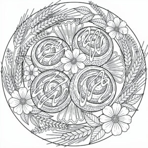 Botanisk fika med bullar och blommor