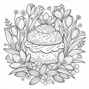 Botanisk semla med kardemumma och blommor
