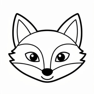 Busig räv mask målarbild