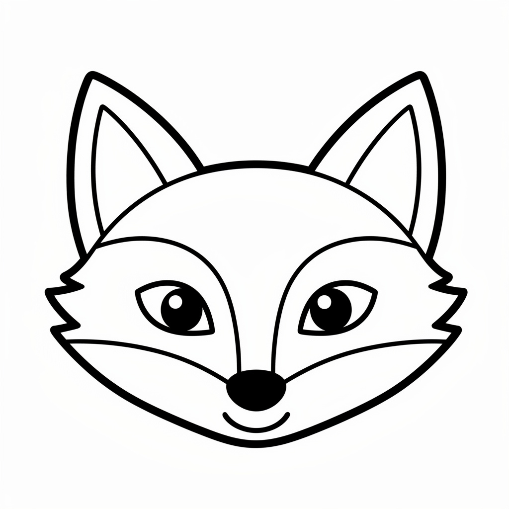 Busig räv mask målarbild