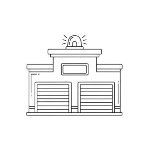 Byggnader: modern brandstation