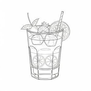 Cocktailglas med dekoration