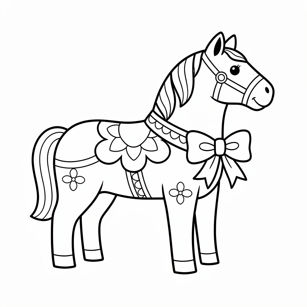 Dalahäst with a beautiful bow