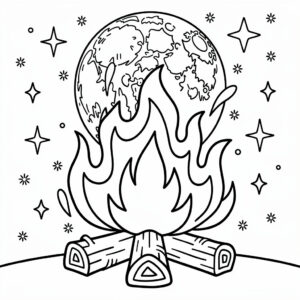Dansande flammor under stjärnorna