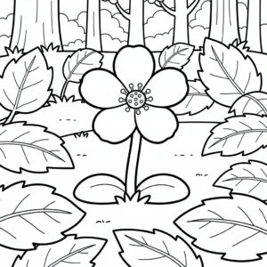 Den lilla blåsippan i skogen