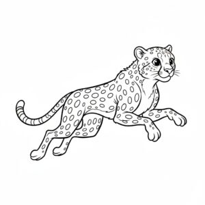 Detaljerad gepard målarbild för skolbarn