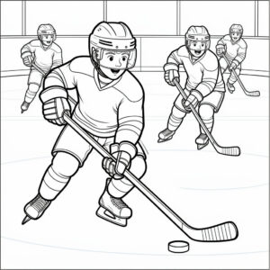Detaljerad ishockeymatch teckning