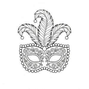 Detaljerad venetiansk mask för skolbarn