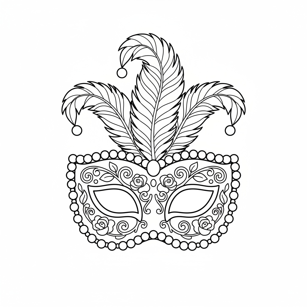 Detaljerad venetiansk mask för skolbarn