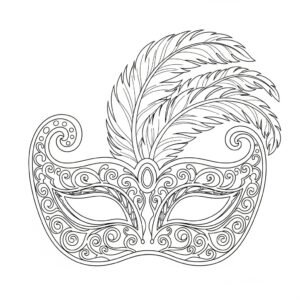 Detaljerad venetiansk mask för skolbarn