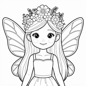Detaljerat älvporträtt för äldre barn