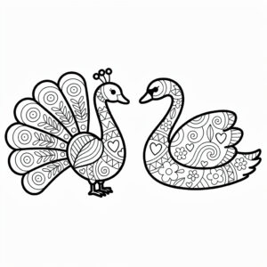 Djurvärld i zentangle-stil för vuxna