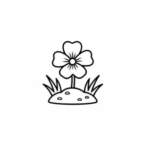 Doftande vårblomma i daggigt gräs