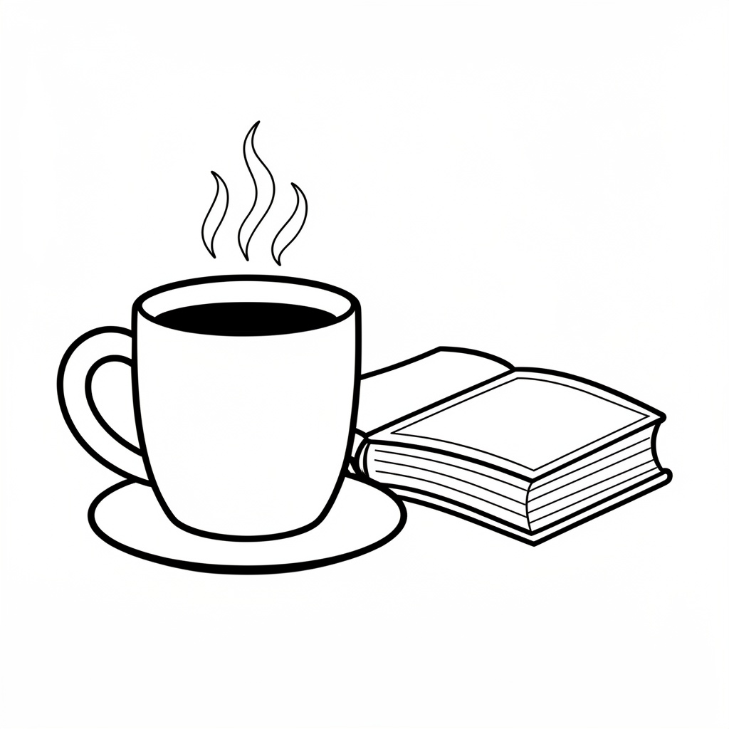 Drycker målarbild: kaffekopp med ångmoln