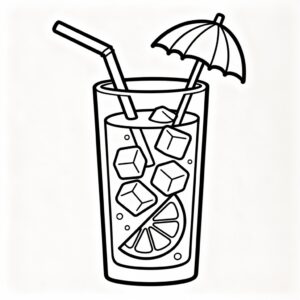 Drycker målarbild: lemonad