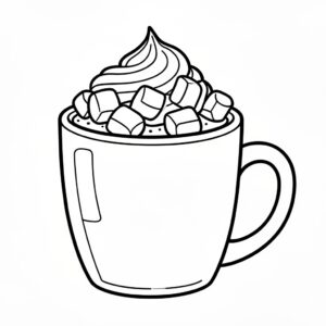 Drycker: varm choklad med marshmallows