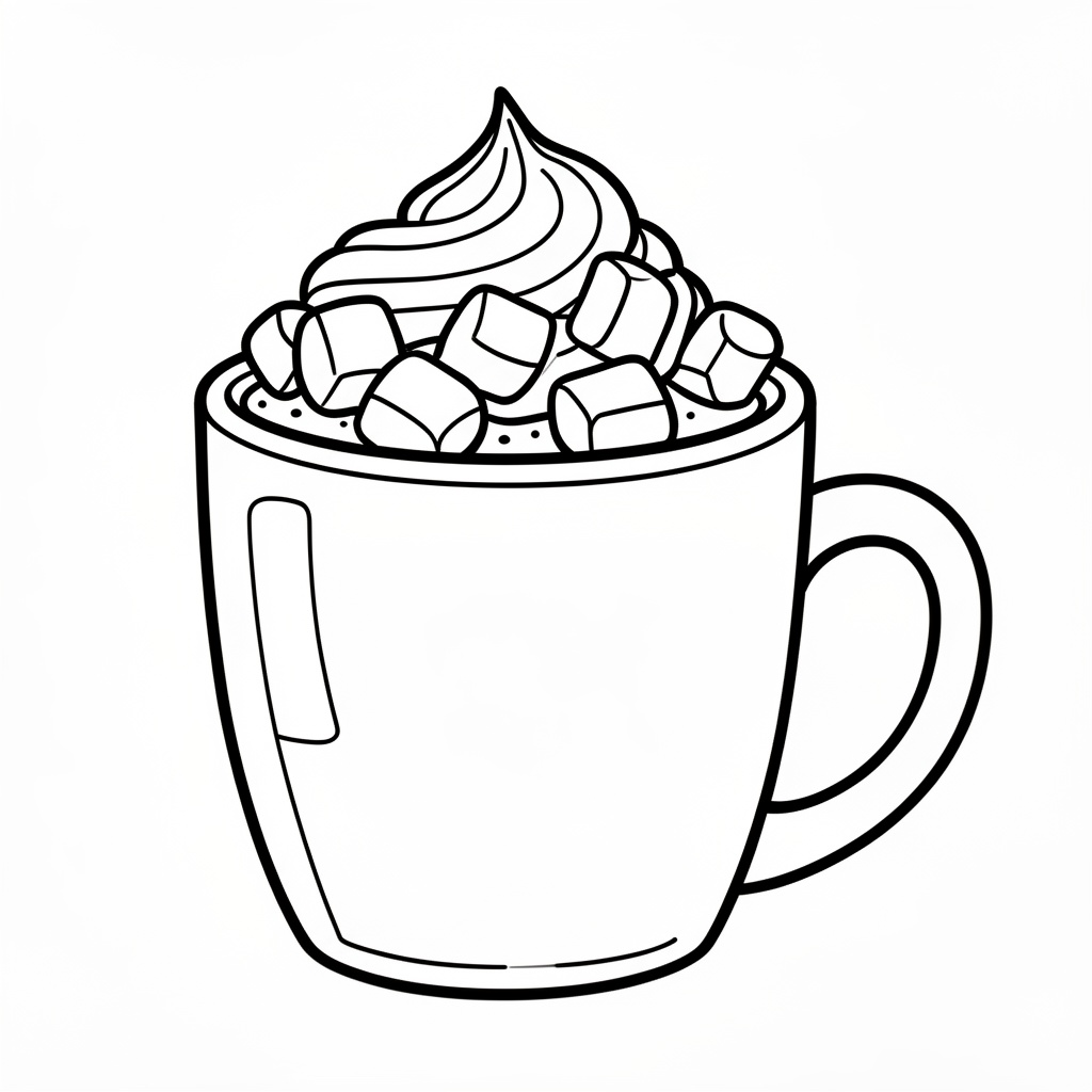 Drycker: varm choklad med marshmallows