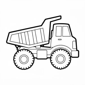 Dumper målarbild med rymlig lastflak för förskolebarn