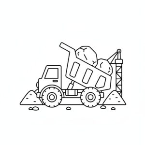 Dumper och de stora stenarna målarbild