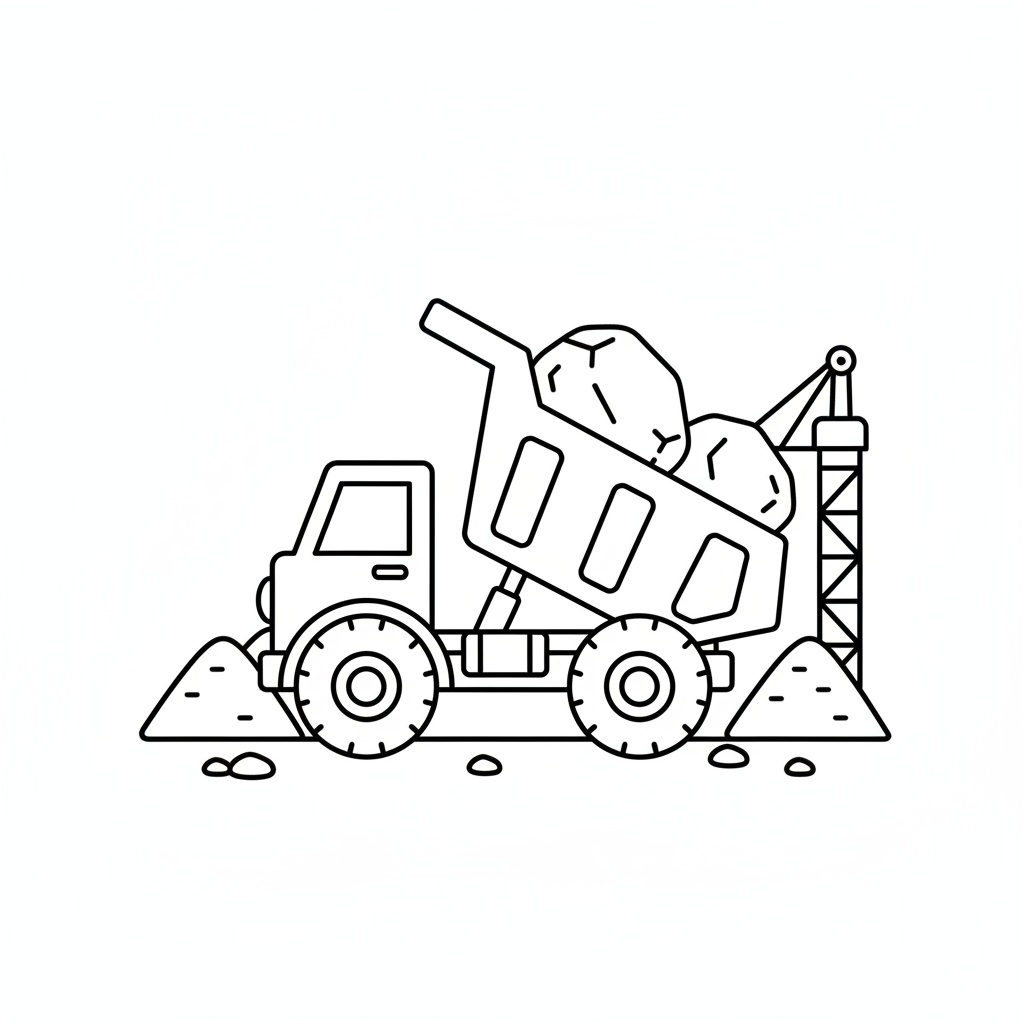 Dumper och de stora stenarna målarbild