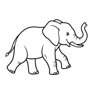 Elefant målarbild i rörelse