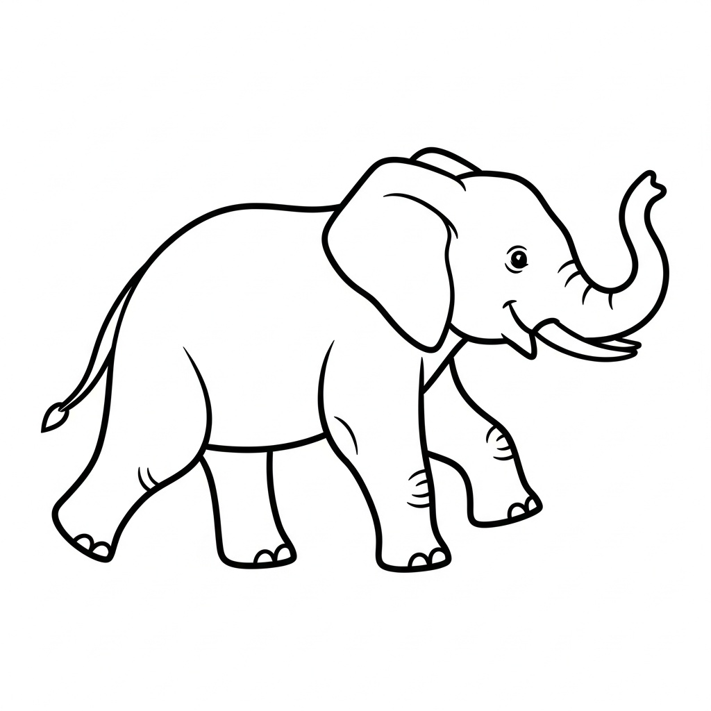 Elefant målarbild i rörelse