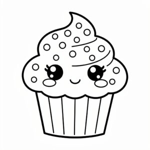 En glad muffins med strössel