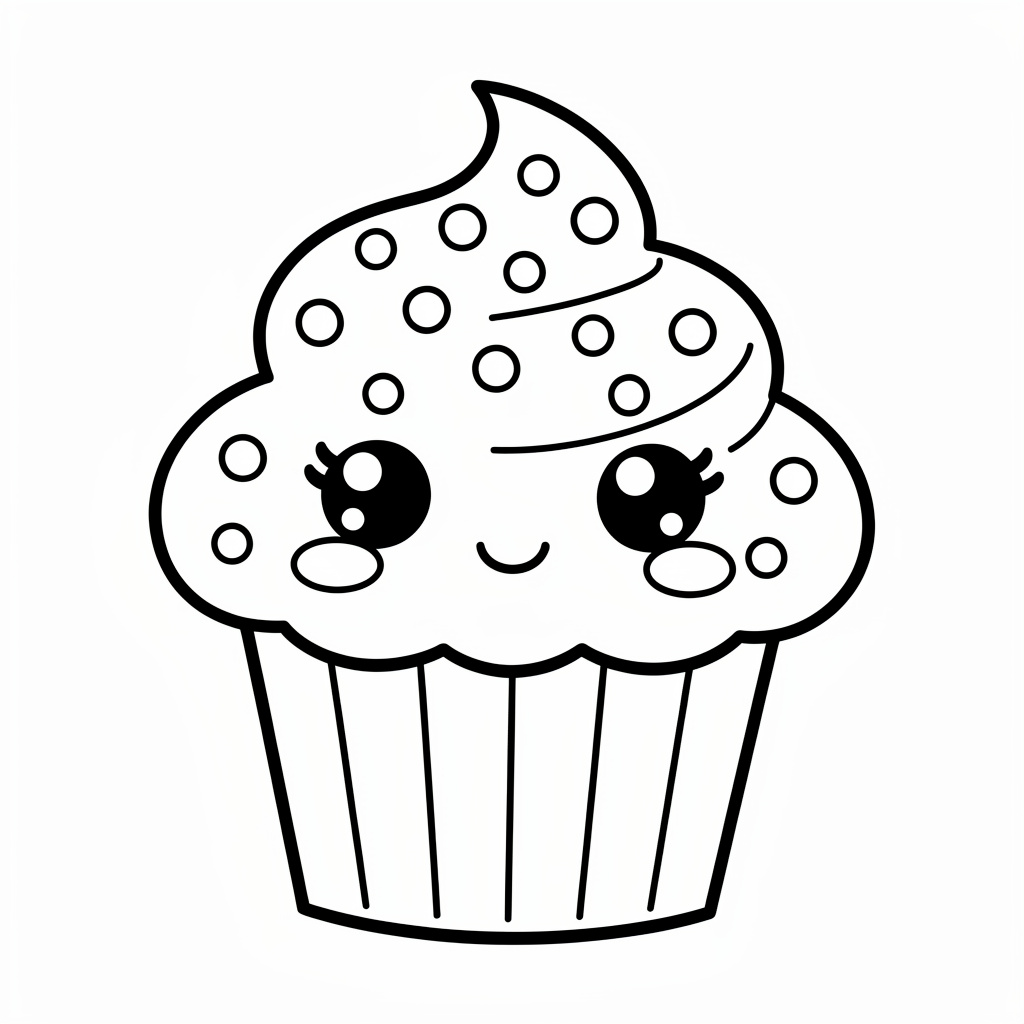 En glad muffins med strössel