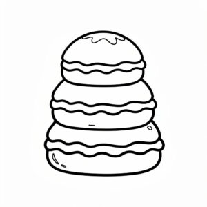 En stapel av semlor