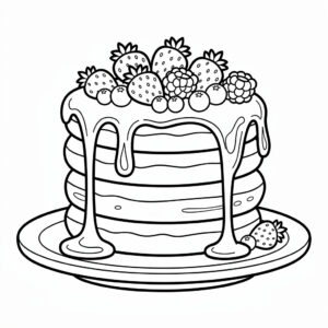 En stapel med fluffiga pannkakor