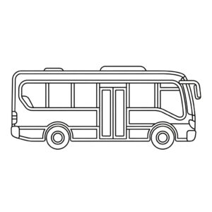 Enkel busskontur för små barn