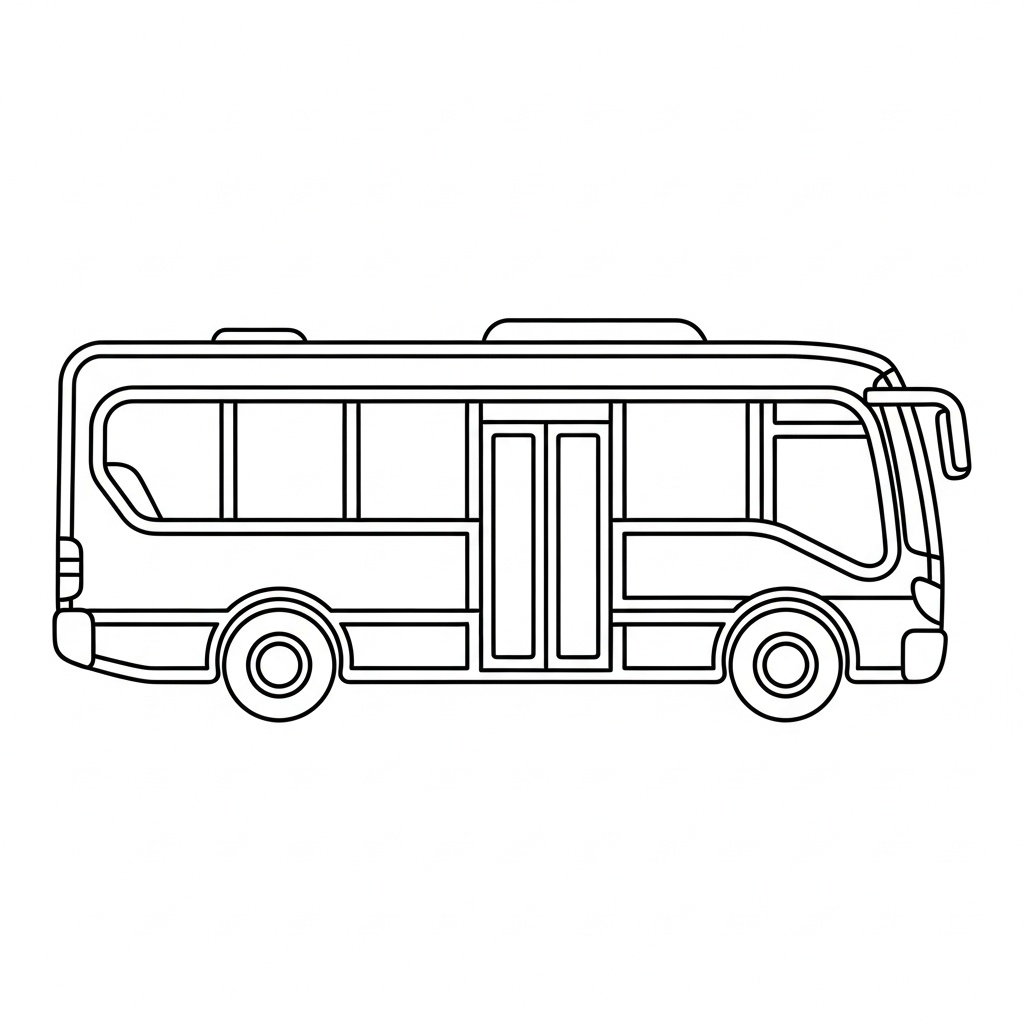 Enkel busskontur för små barn