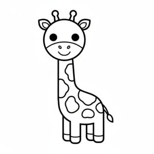 Långa giraffer med vackra fläckar målarbild