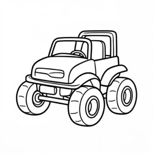 Enkel quad ritning att färglägga