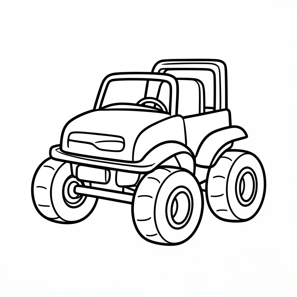 Enkel quad ritning att färglägga