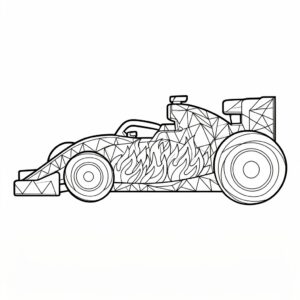 Enkel zentangle-stil racerbil
