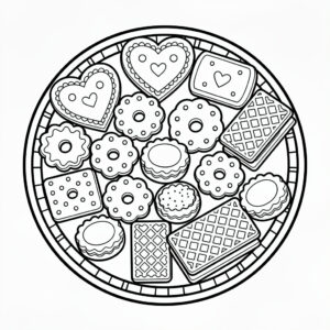 Ett fat med sju sorters kakor
