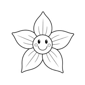 Färgglad stjärnblomma målarbild
