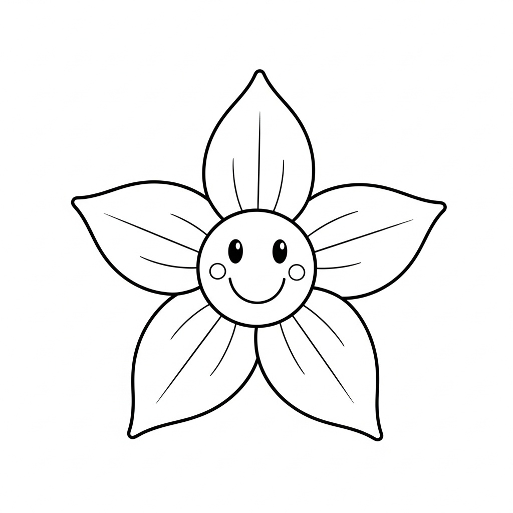 Färgglad stjärnblomma målarbild