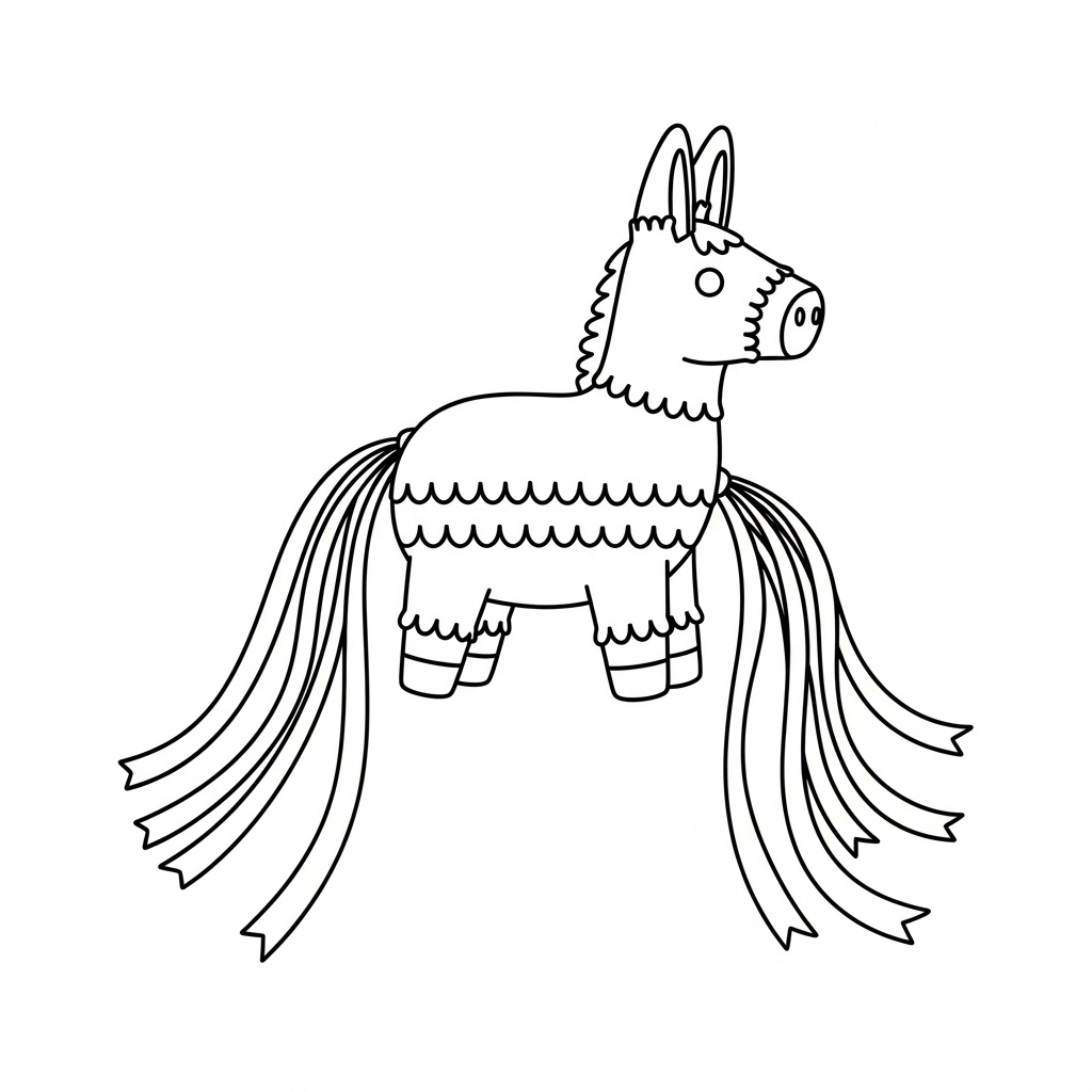 Fest och kalas målarbild: regnbågsfärgad pinata