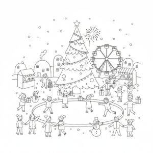 Firar folkmassa på stadens torg